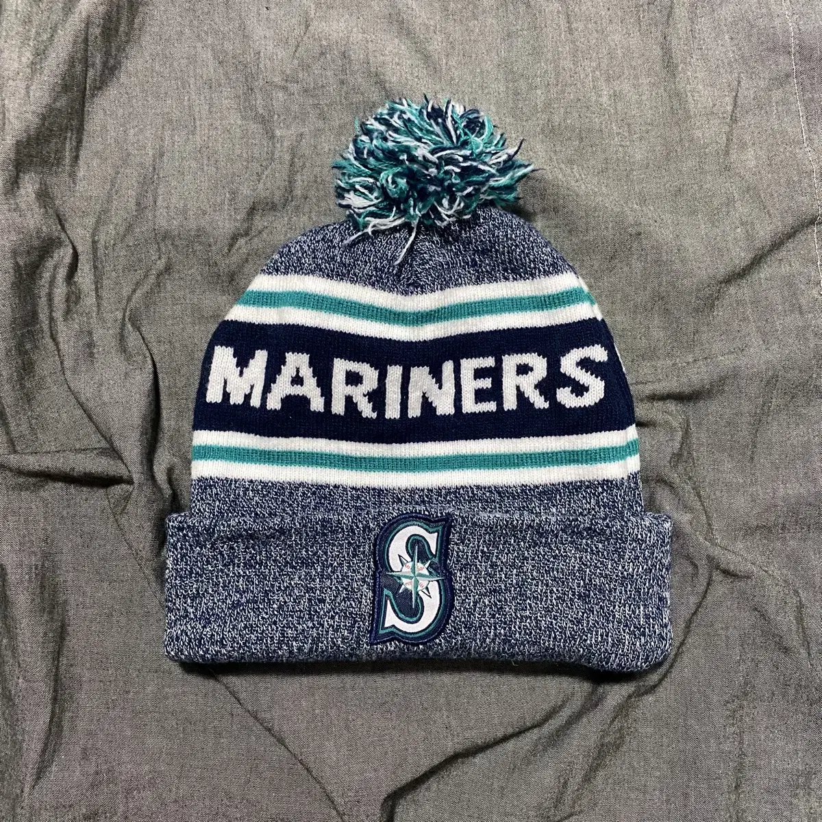 MLB SEATTLE MARINERS POM BEANIE Sz O/S